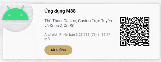 Ứng dụng M88 android